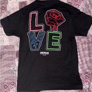 Black love short sleeve tee